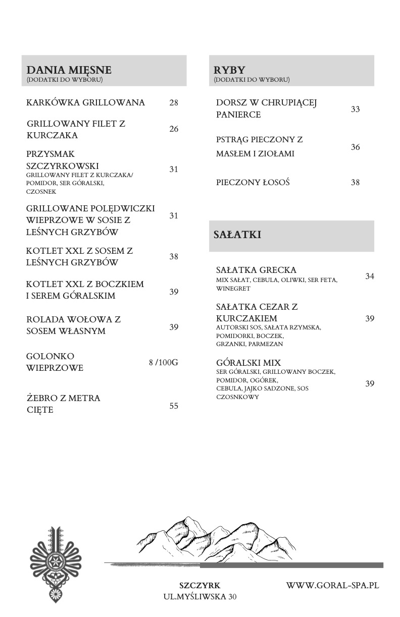 Menu restauracji – strona 3